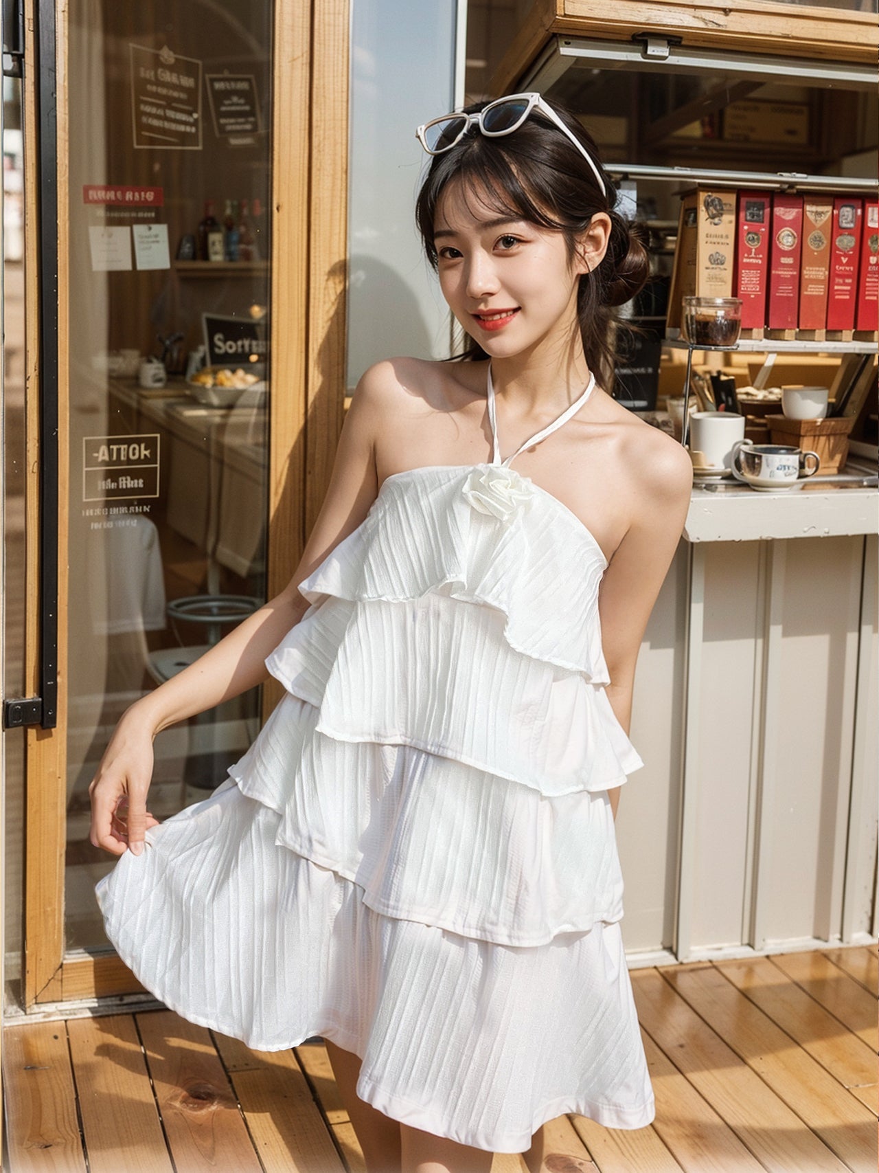 A Flower Layered Dress