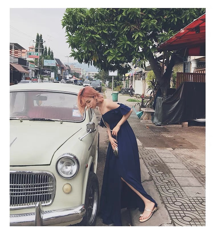 Navy Two Wear Maxi Dress