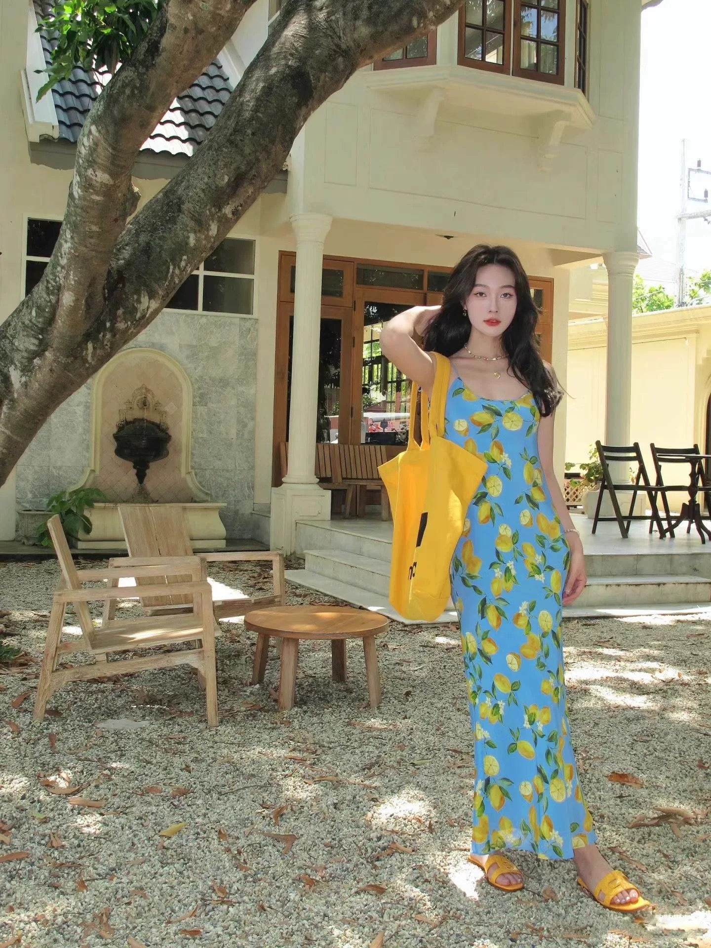 Lemon 🍋  Blue Long Dress (S)
