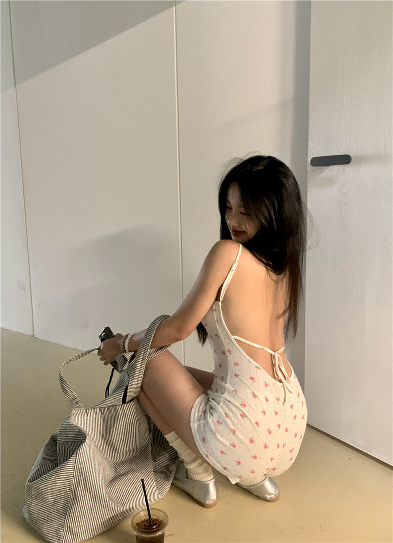 Maisie Bareback Cream Romper