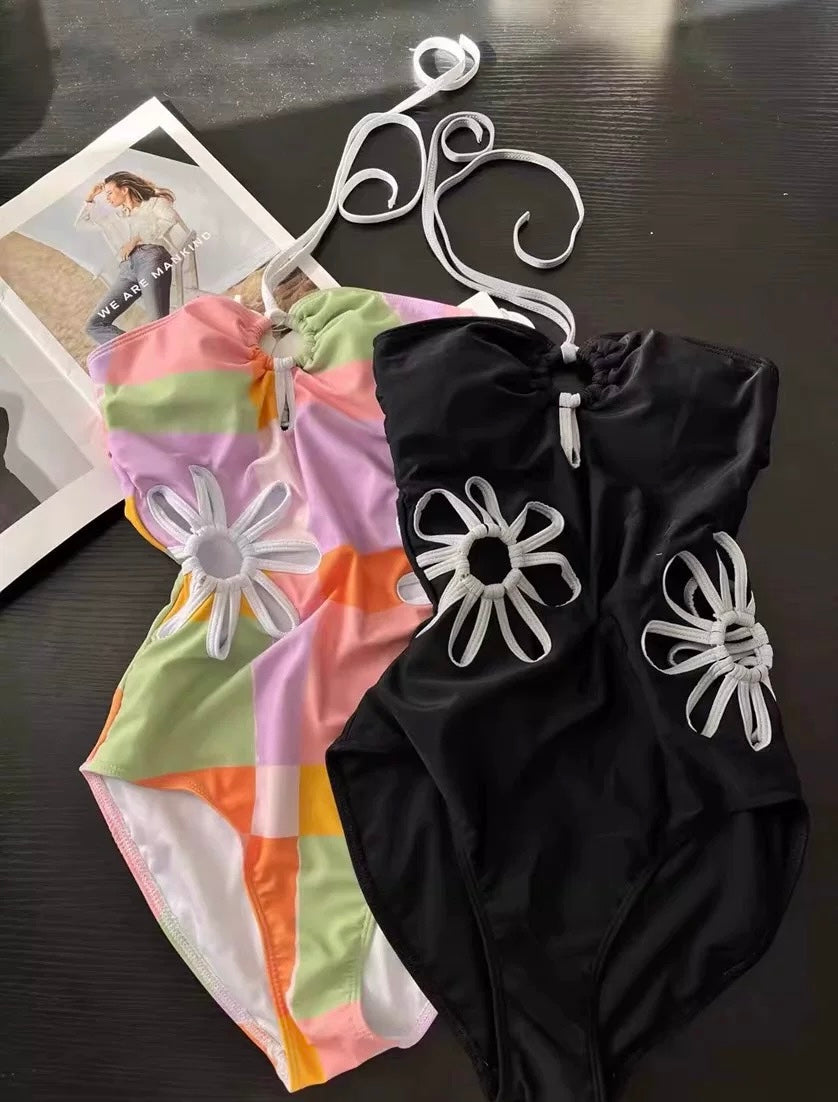 Classic Sunflower Black BK18 Swimsuits (L)