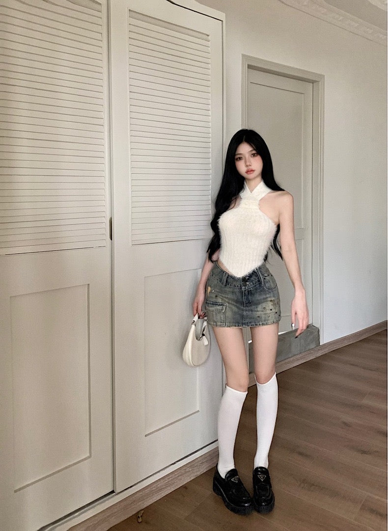 Halter Fuzzy Top