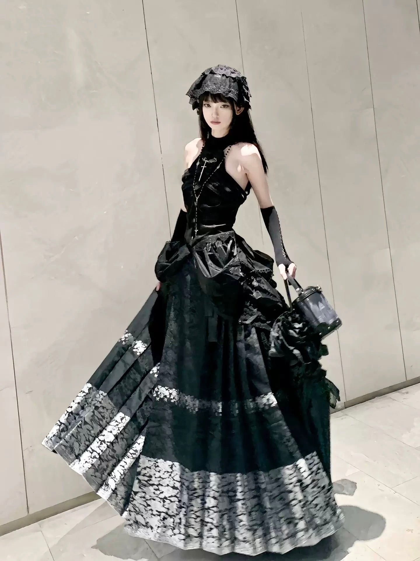 Chinese Black Long Skirt