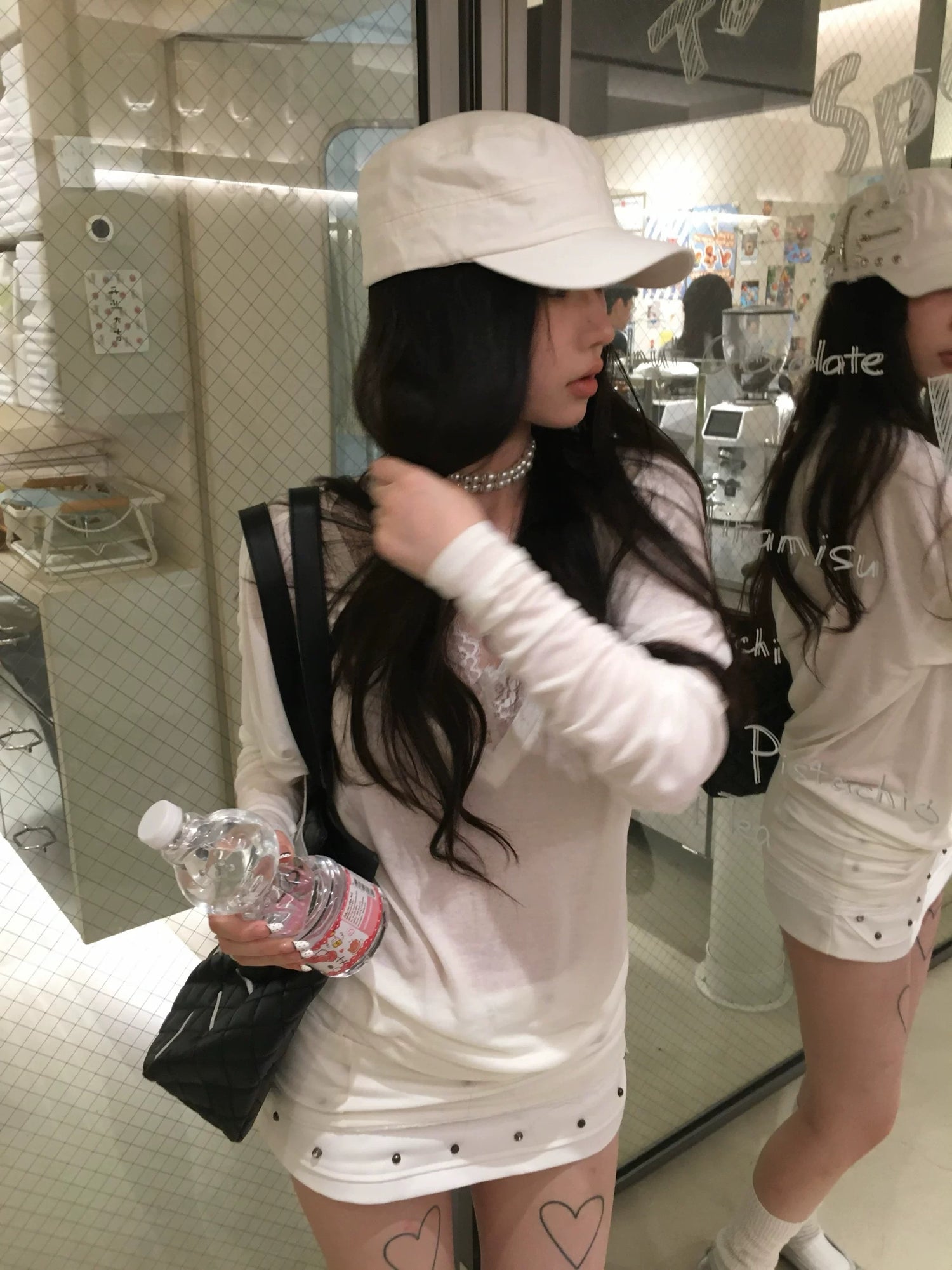 H36 Punk Zips Hat (White, Grey)