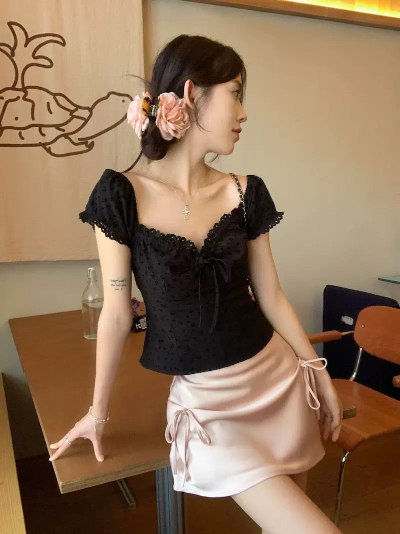 Pink High Waist Mini Skirt SK19