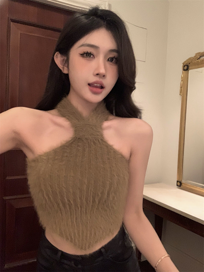 Halter Fuzzy Top