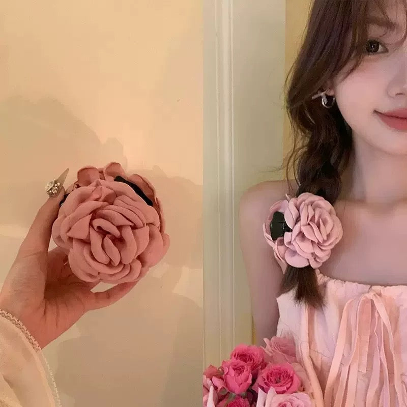 Korean Rose Hair Clip