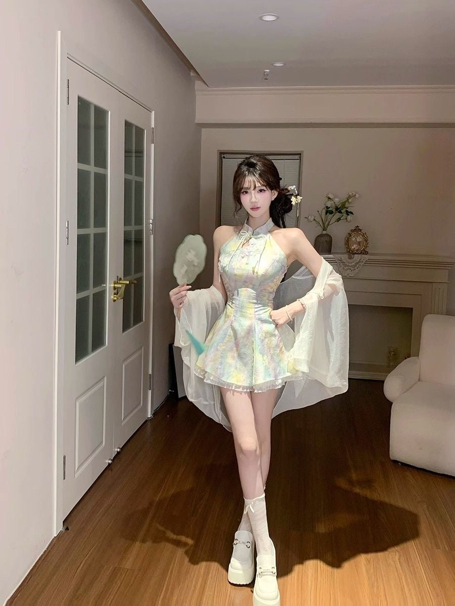 Paint Cheongsam CD036 Dress Set (S)