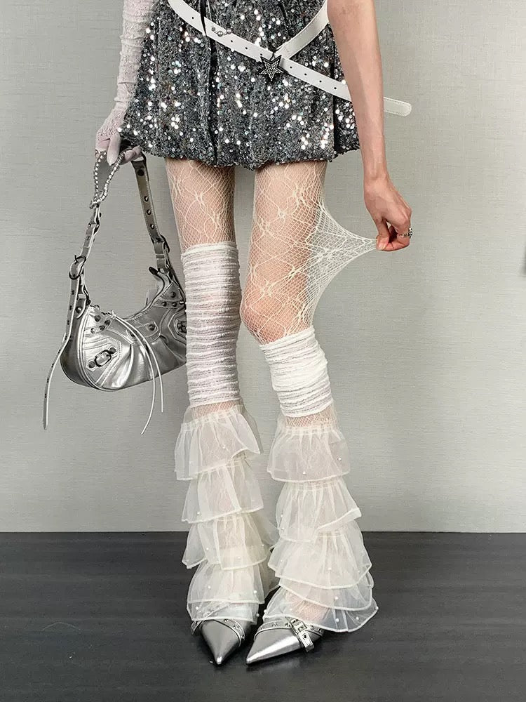 S018 Mesh Long Socks + Legging Set