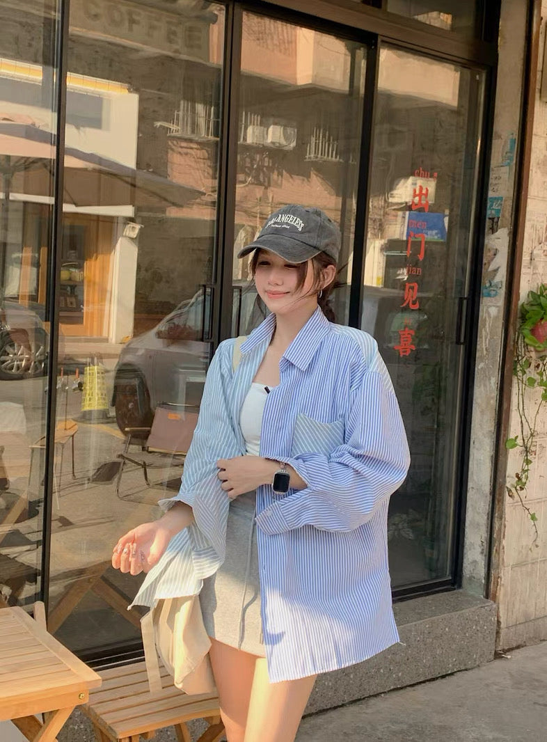 Two Tone Long Sleeve Shirt
