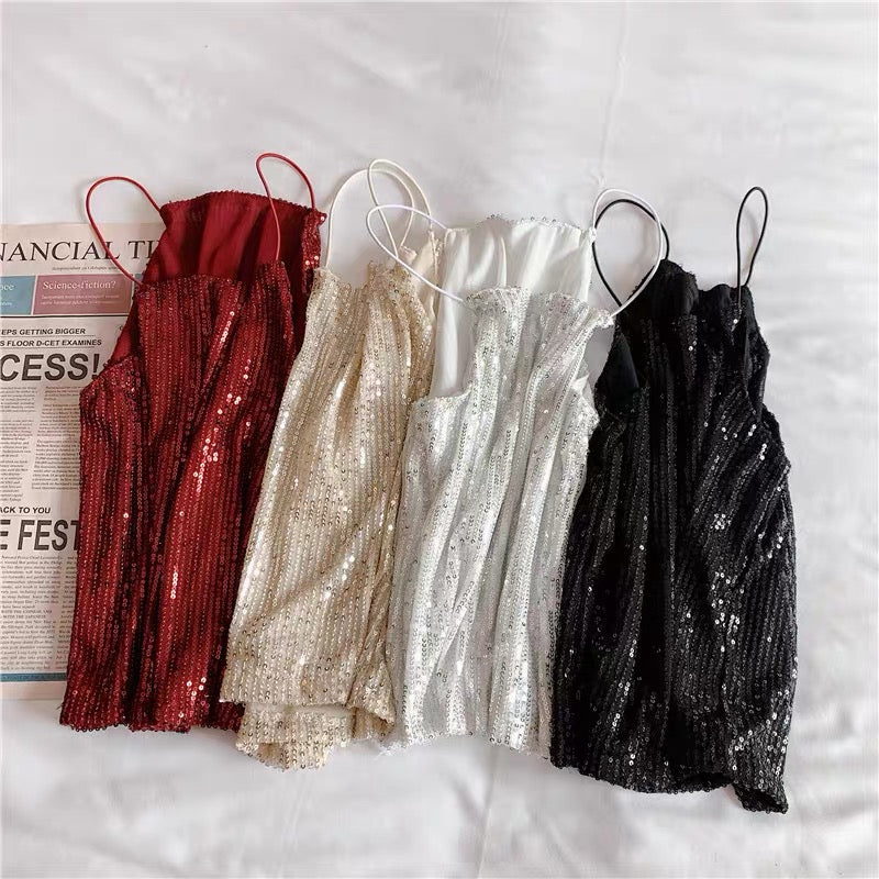 Shiny Spaghetti Strap Top