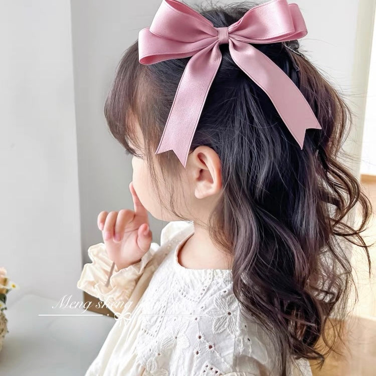 S03 Pink Ribbon Hair Clip Set