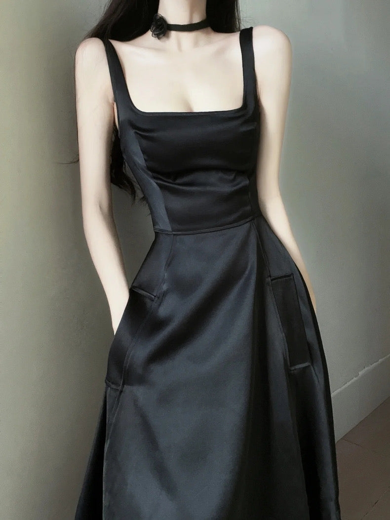 Classic Black Long Dress