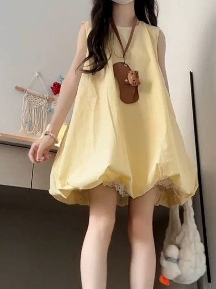 Dolly Milky Yellow Sleeveless Dress