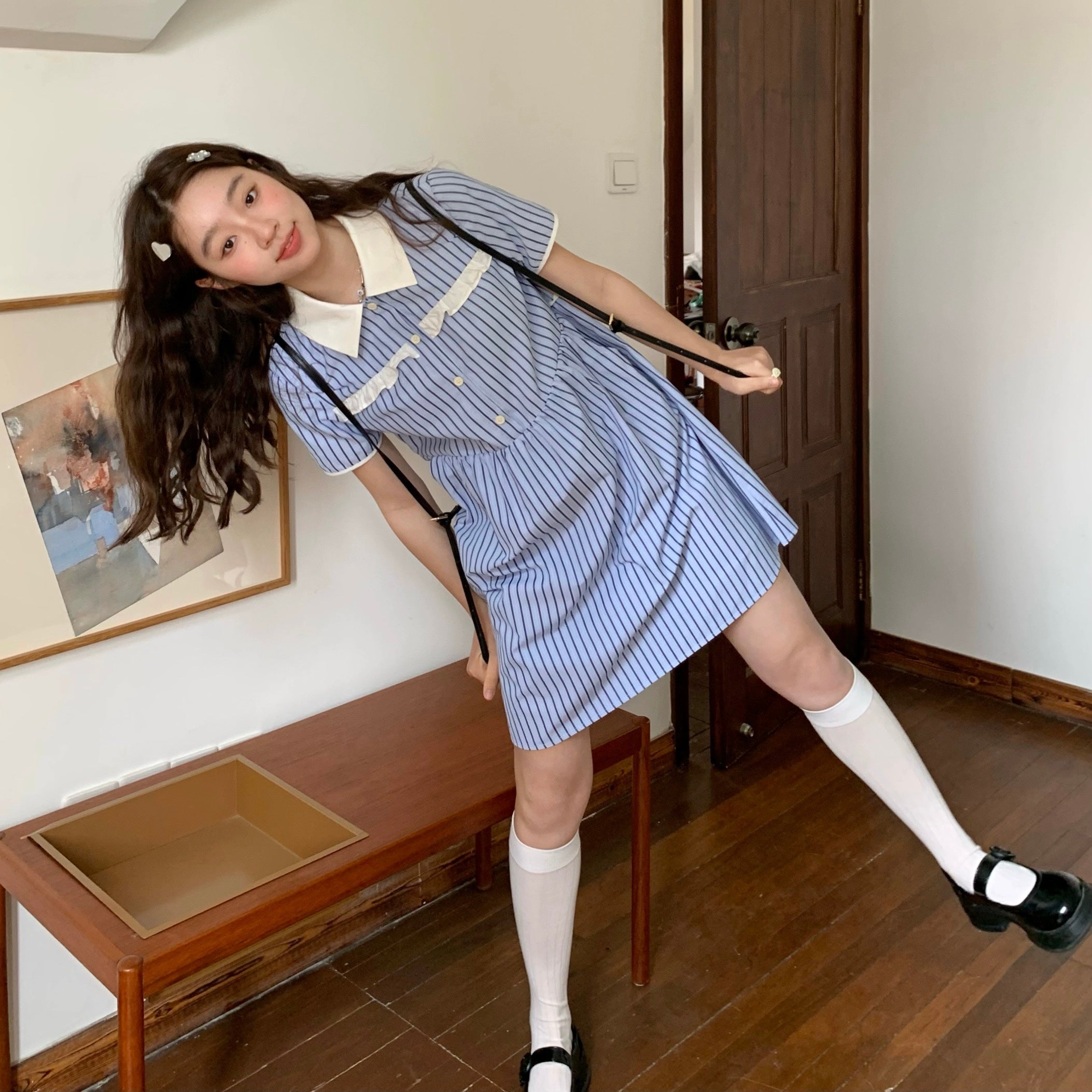 Dolly Stripe Blue Dress