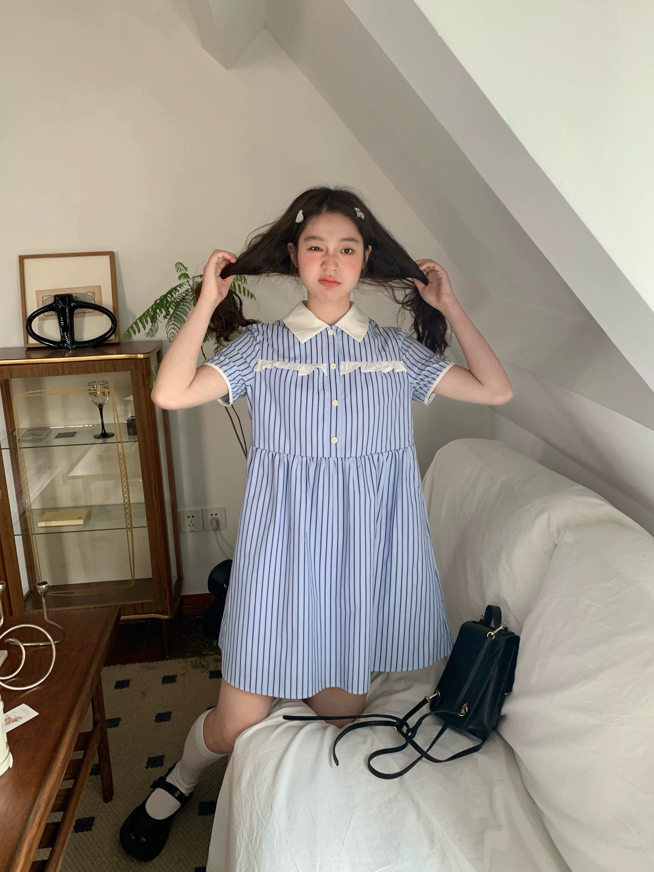 Dolly Stripe Blue Dress