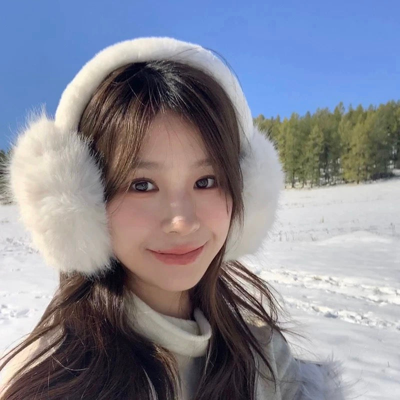 Furry Earmuffs (White)