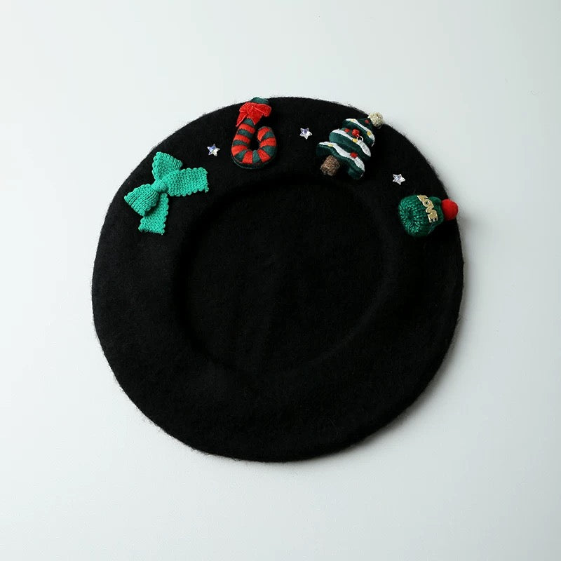 H18Christmas Beret Hat