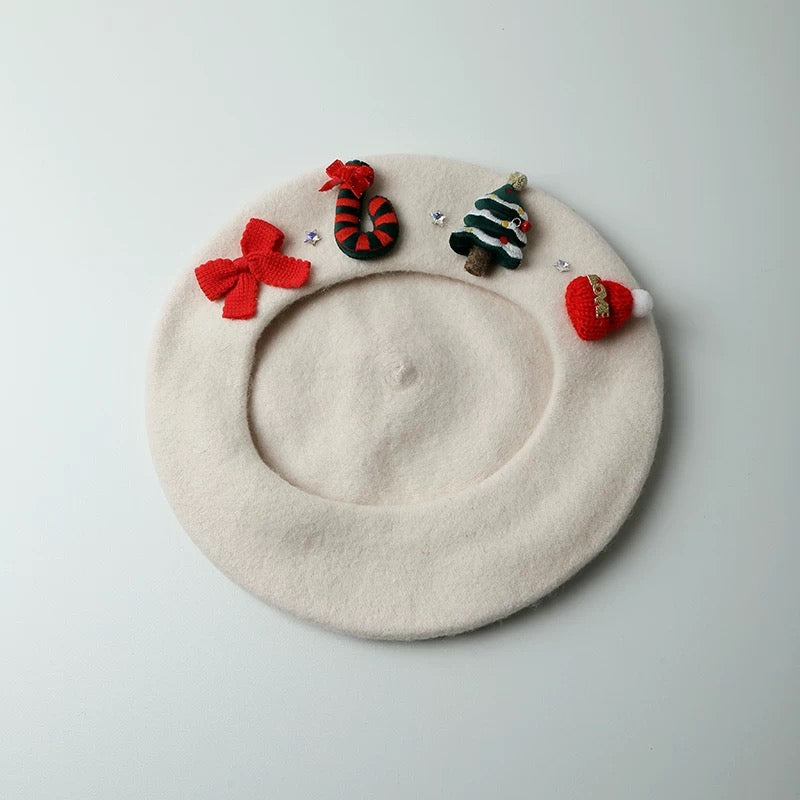 H18Christmas Beret Hat