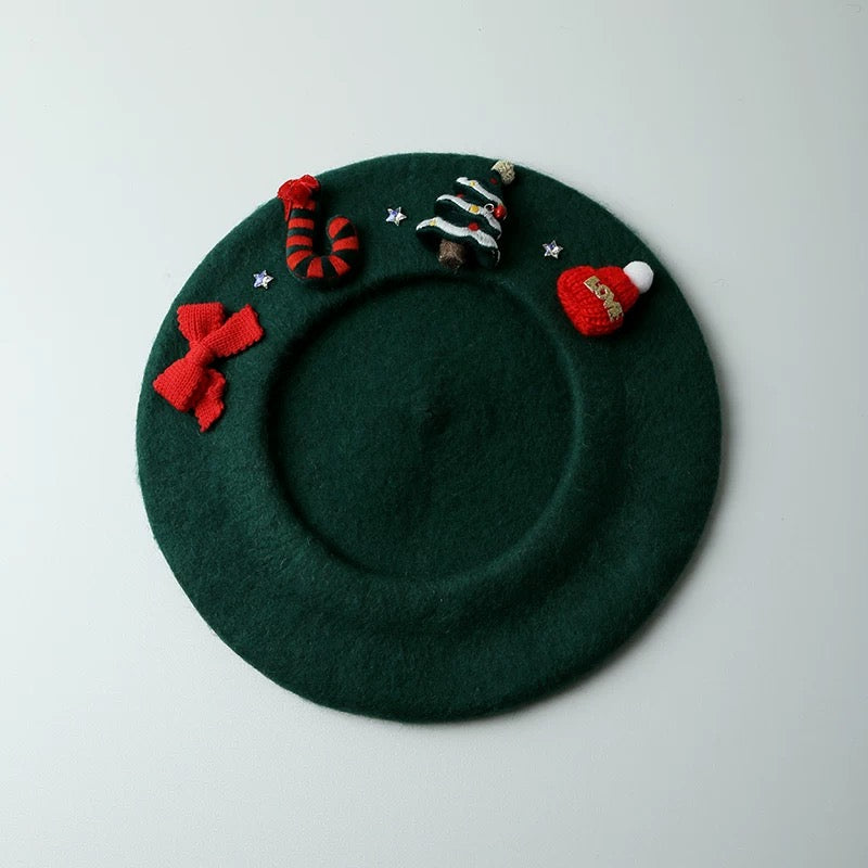 H18Christmas Beret Hat