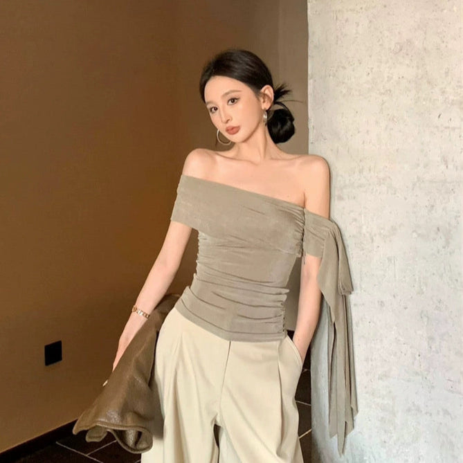 Side Off Shoulder Sleeve Top