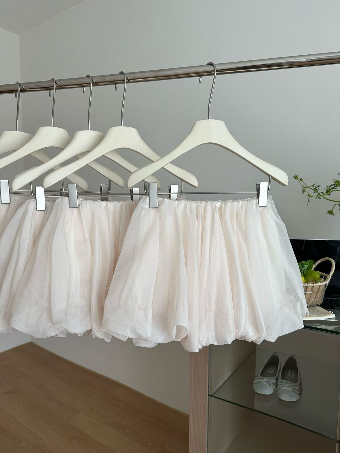 Cream Cloud Lantern Skirt