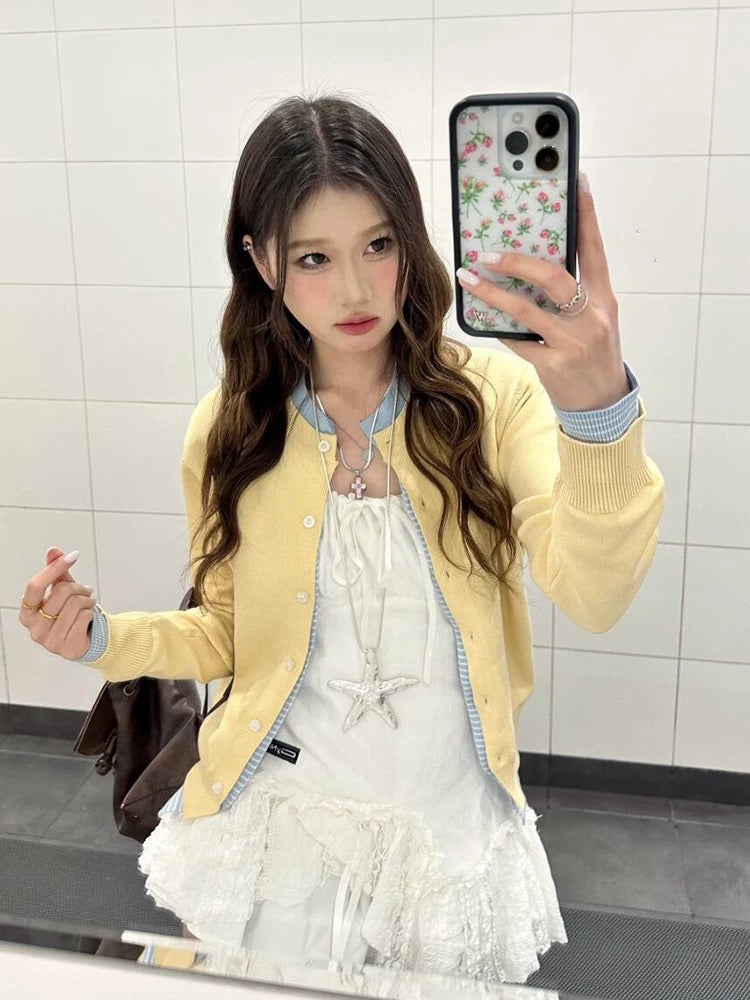 Thick Yellow Long Sleeve Knitted Top