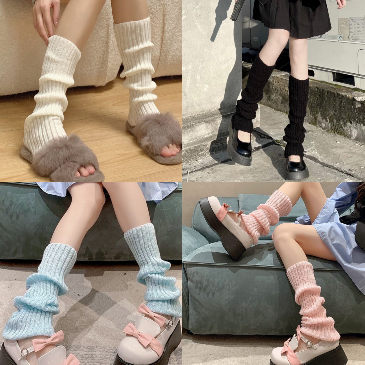 Uni Vintage Middle Socks ( Black, Grey)