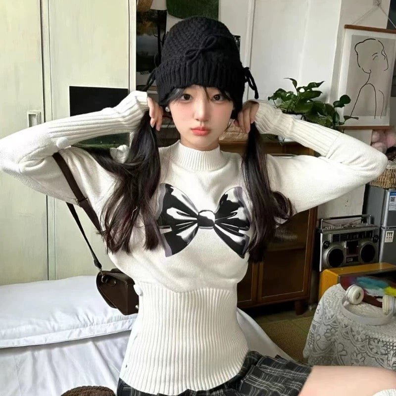 H27 Ribbon Knitted Embroidery Hat