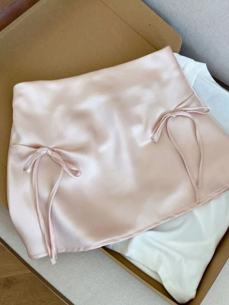 Pink High Waist Mini Skirt SK19