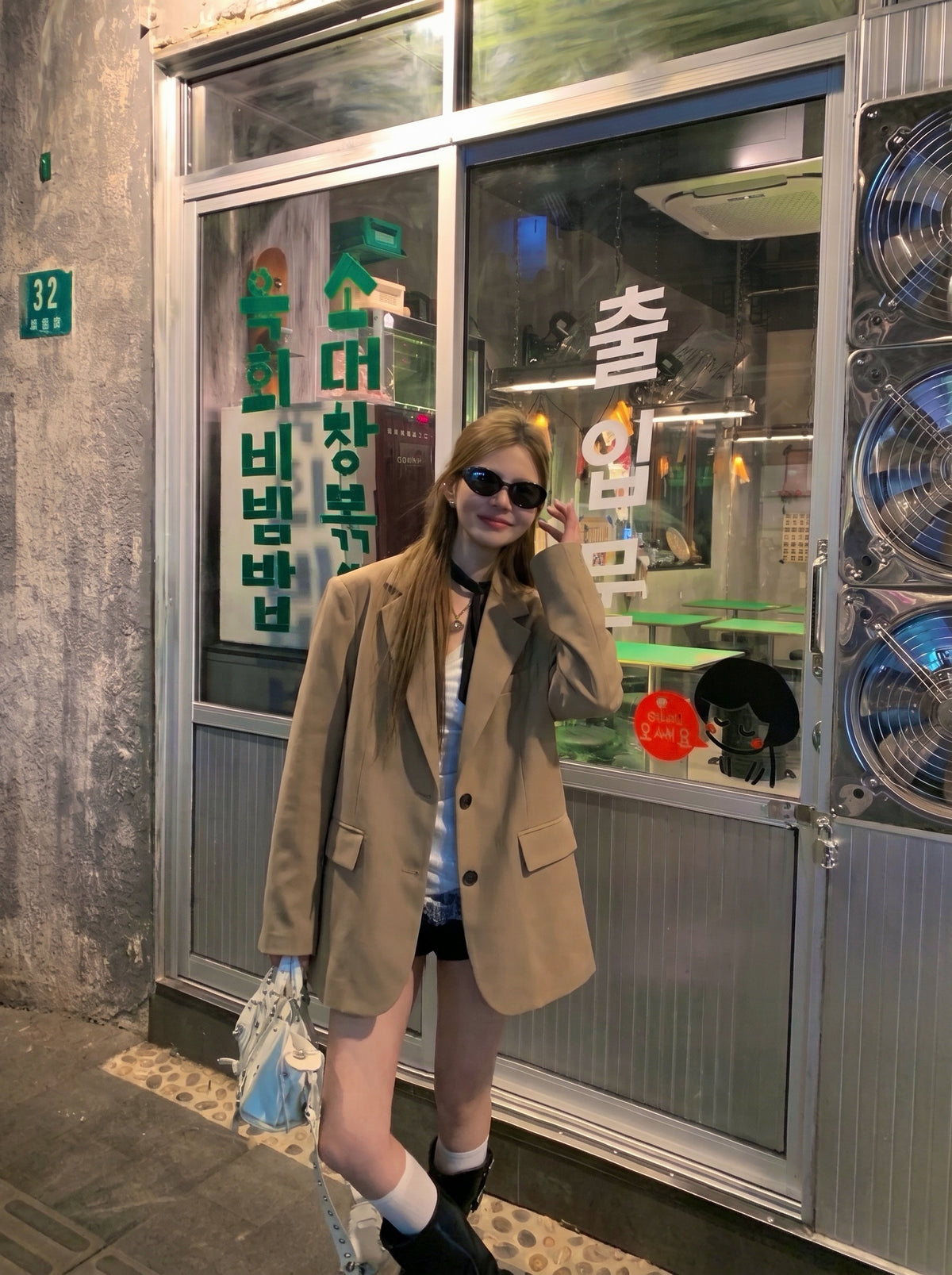Brown Blazer Long Sleeve Jacket