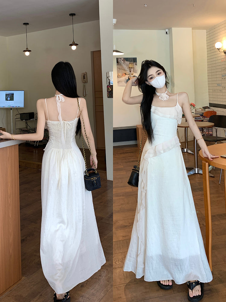 Layered Strap Maxi Long Dress  (M)
