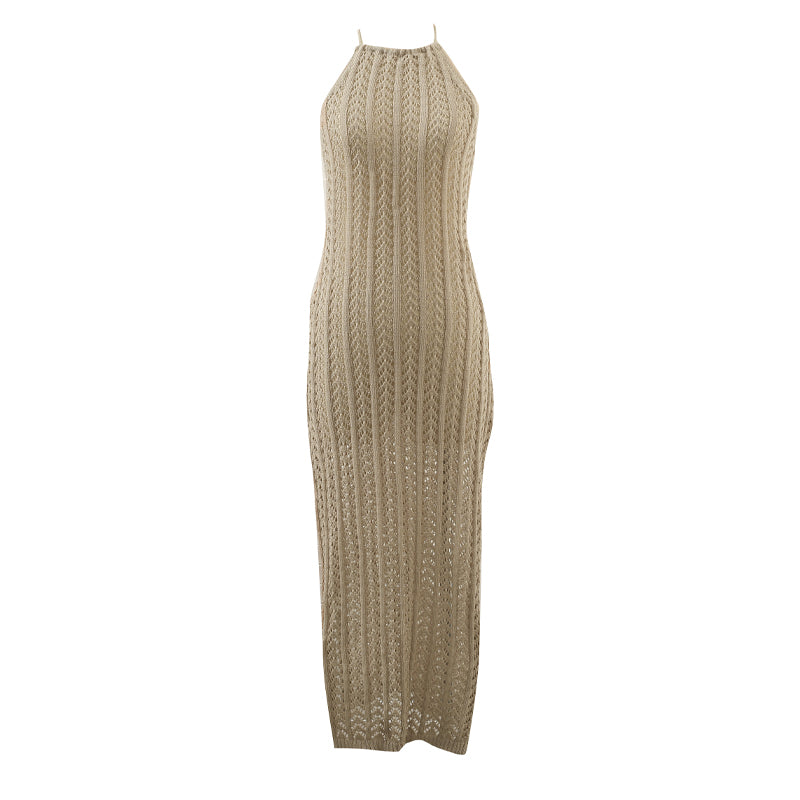 Round Collar Beach Dress (White)