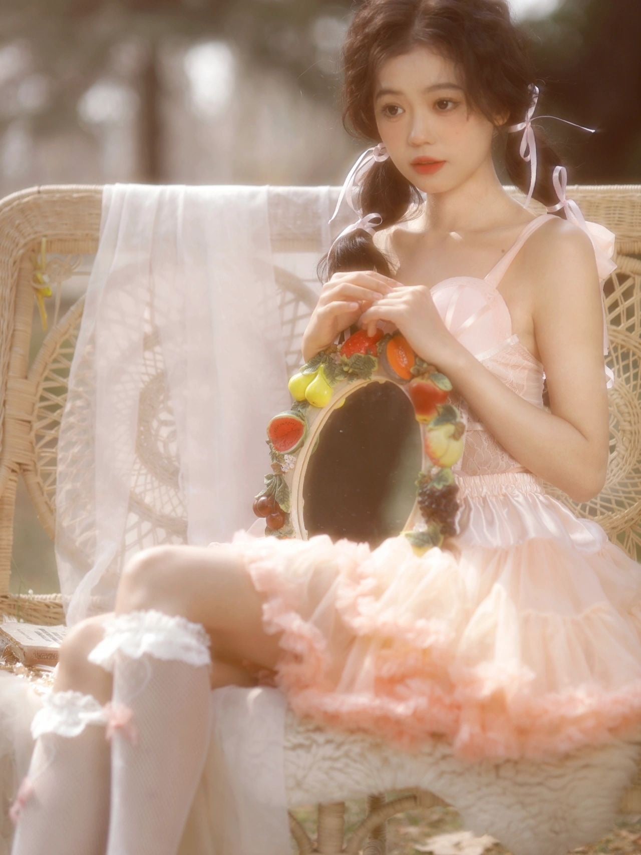 Peach Pink Tutu Mesh Skirt