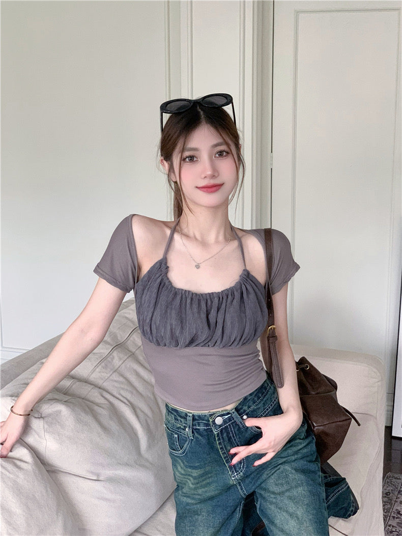 Anita Top (Grey, Brown)