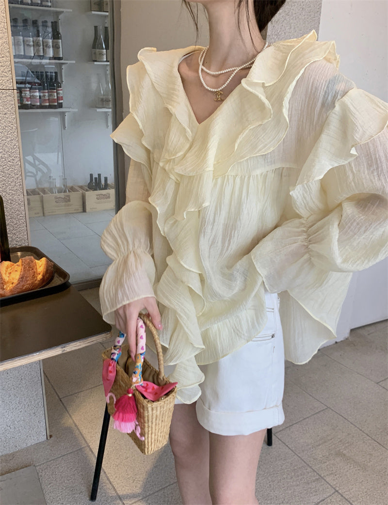 Elisa Chiffon Long Sleeve Top