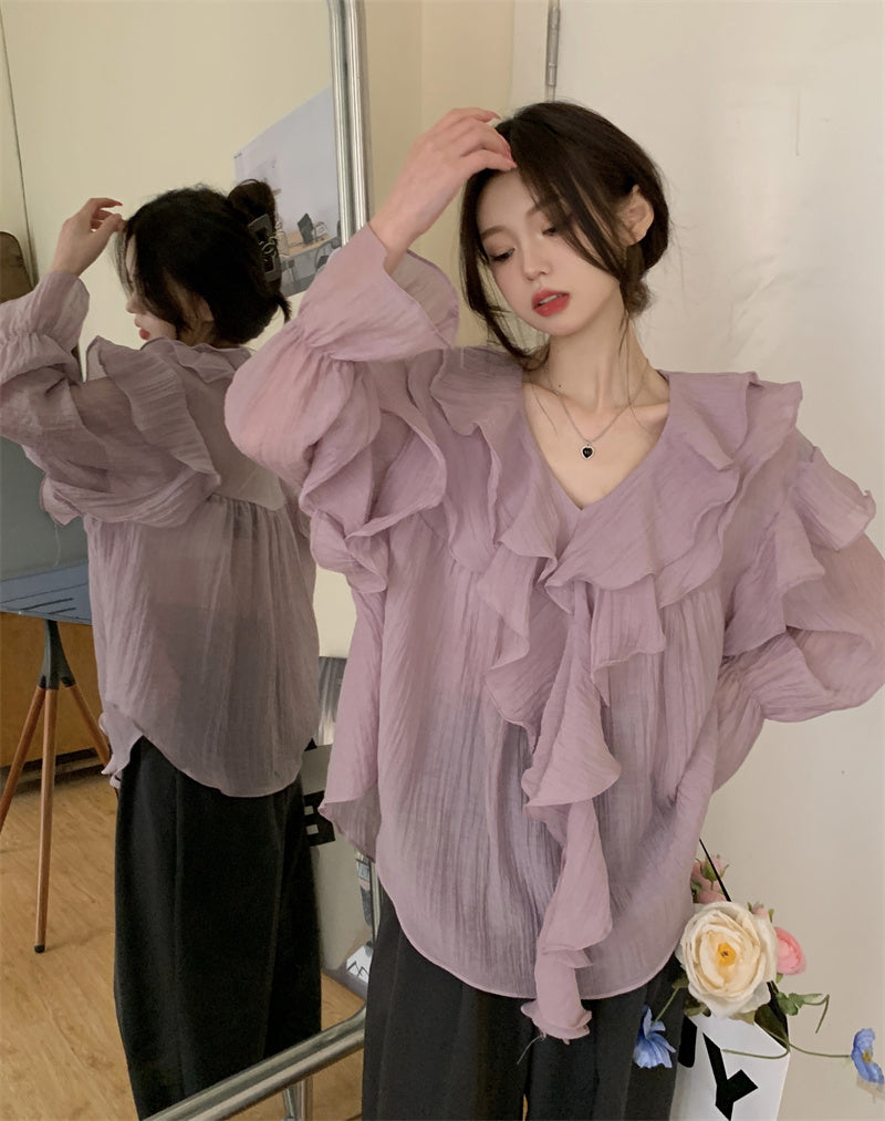 Elisa Chiffon Long Sleeve Top