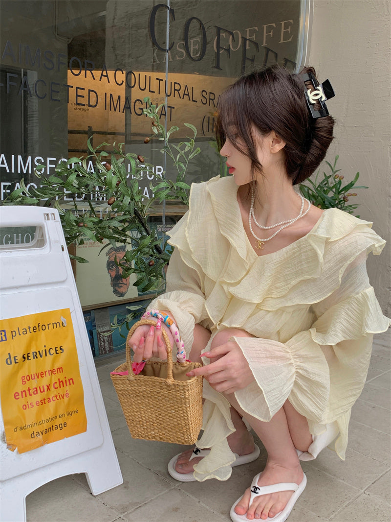 Elisa Chiffon Long Sleeve Top