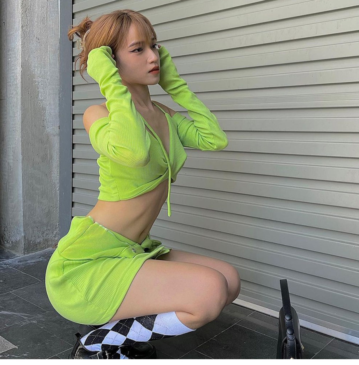 Alise Knitted Long Sleeve Two Pieces Set