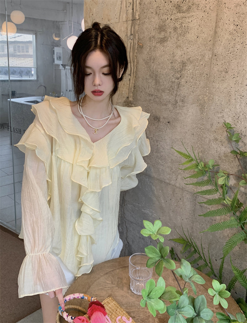 Elisa Chiffon Long Sleeve Top