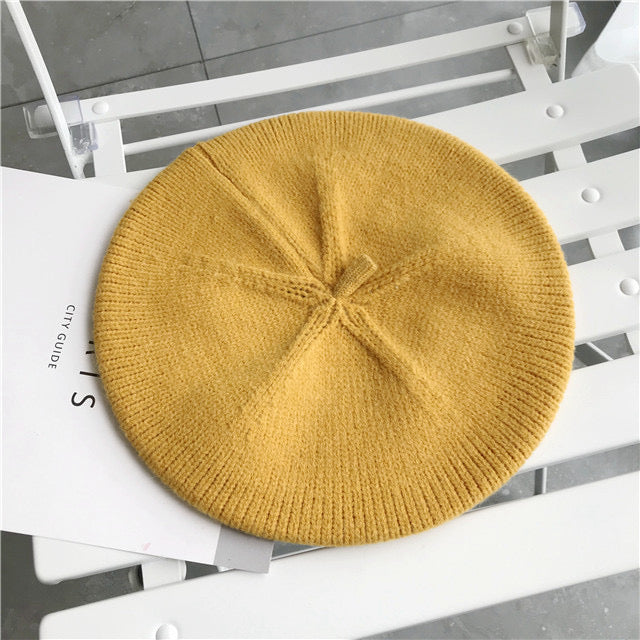 H04 Knitted Beret Hat (Pink)