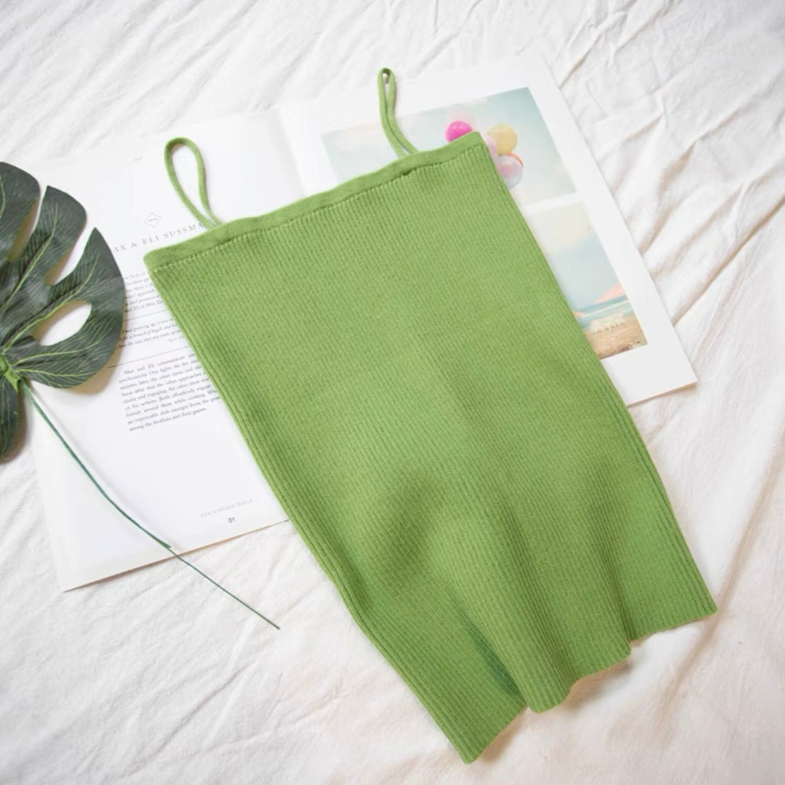 PJ030 Spaghetti Knitted Tube Top