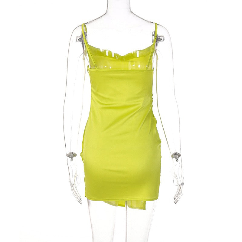 Licia Satin Dress (S, M)