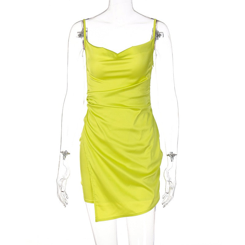 Licia Satin Dress (S, M)