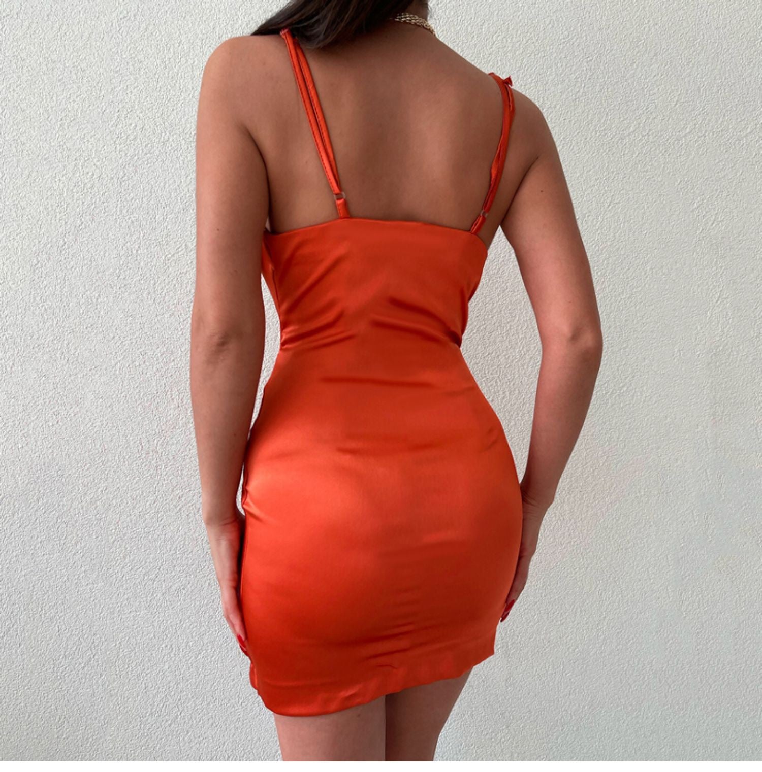 Licia Satin Dress (S, M)