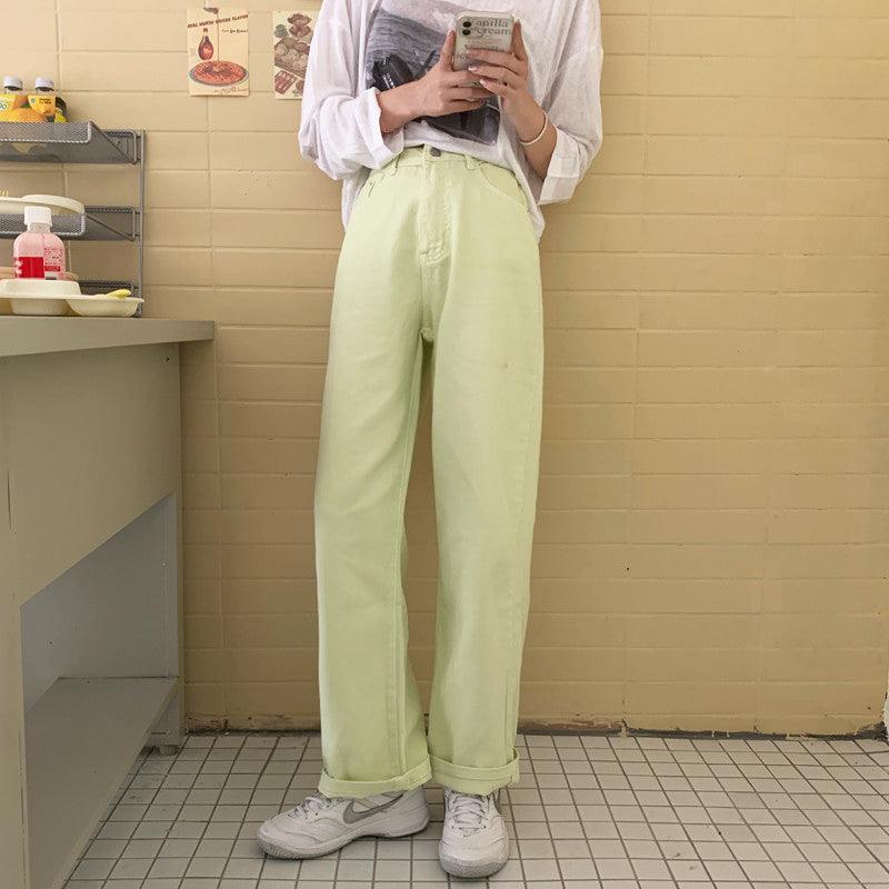 Lime High Waist Jeans Denim Pants (S, M, L) - Hearts & Kisses Fashion Boutique - HNK Online Fashion Malaysia - Buy Dress Online. Shop Dress, Tops, Pants, Rompers, Sportswear & more. We Ship To Malaysia & Singapore.