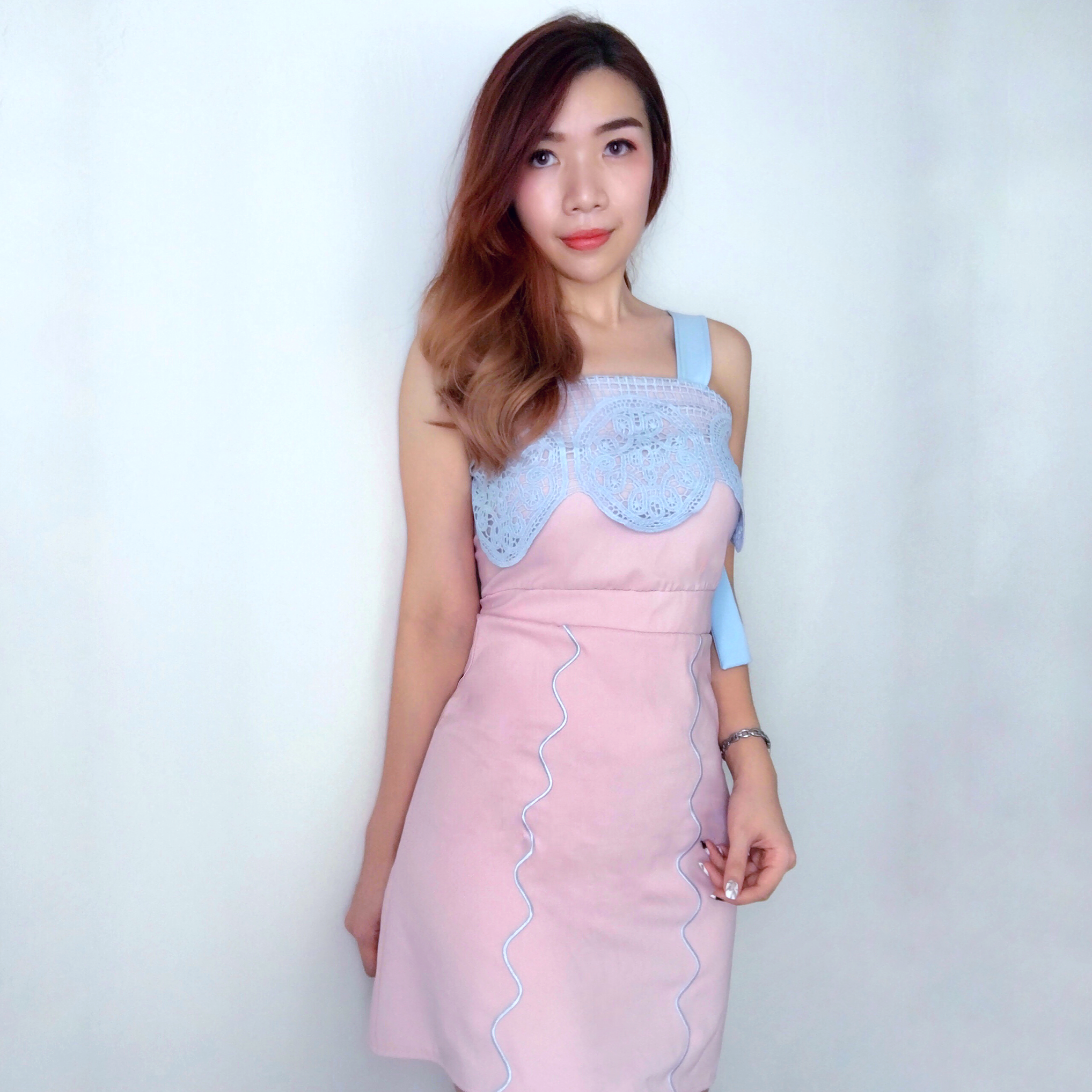 N022 Little Laces Sweet Dress - Hearts & Kisses - Hearts & Kisses Online Fashion Boutique. Shop for dress, skirt, korean romper, crop top, two piece set, dinner dress online, ready stock.