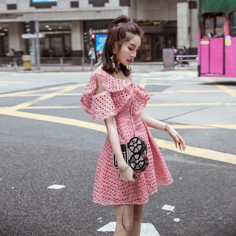 S002 Premium Off Shoulder Dress (Black)-Hearts & Kisses Online Fashion Boutique