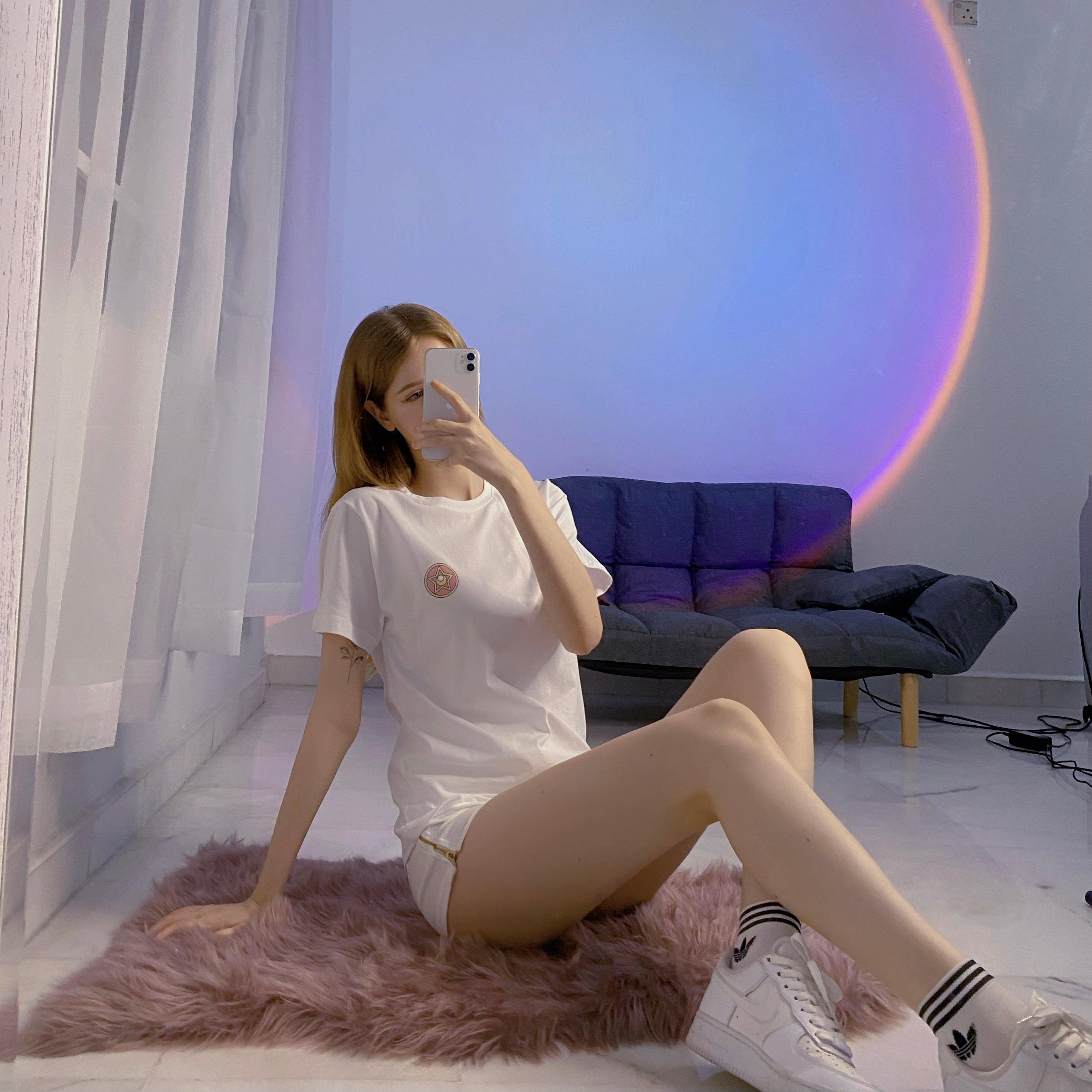 Sailormoon Weapon Print T Shirt Top ( S, M, L, XL) - Hearts & Kisses Fashion Boutique - Online Fashion Malaysia - Dress, Tops, Pants, Rompers, Sportswear & more. We Ship To Malaysia & Singapore