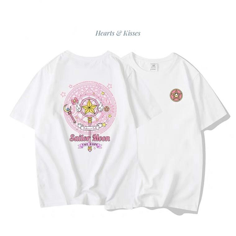 Sailormoon Weapon Print T Shirt Top ( S, M, L, XL) - Hearts & Kisses Fashion Boutique - Online Fashion Malaysia - Dress, Tops, Pants, Rompers, Sportswear & more. We Ship To Malaysia & Singapore